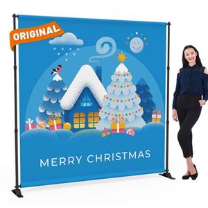 Hot Selling Custom Logo Stage Backdrop Low Price Trade Fabrics Display Accessories - Product Image 1