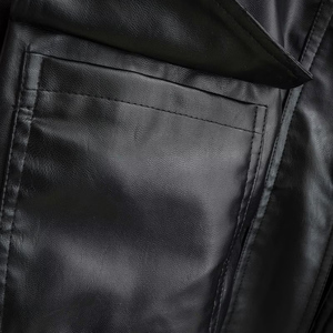 ZATRHMBM 2025 automne/<span class=keywords><strong>hiver</strong></span> nouvelle mode féminine Style européen et américain Faux cuir col montant pilote <span class=keywords><strong>veste</strong></span> en cuir <span class=keywords><strong>courte</strong></span> - Product Image 4
