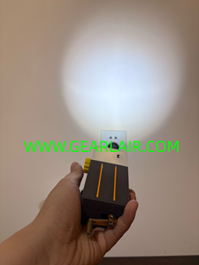 Lampe d'urgence à manivelle dynamo, boîte <span class=keywords><strong>de</strong></span> vitesses entièrement métallique 370, super condensateur 250F, projecteur/éclairage d'appoint, variateur à bouton, Type-C - Product Image 2