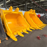 Godet de pelle minier renforcé 4,5 m³ pour pelle de 70T 80T avec plaques résistantes à l'usure NM500
