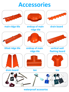 Tuile de toiture en résine synthétique, accessoires pour tuiles, isolation thermique, feuille de toiture, tuile espagnole, garantie de couleur de 10 ans, feuille espagnole - Product Image 6