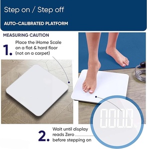 Digitale Körperfettmessung mit Sensortechnologie, 180kg Kapazität, Tragbare Waage für Zuhause, Küche und Bad - Product Image 3