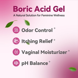 Gel vaginal Chinaherbs PH Balance Boric pour le contrôle des odeurs, antibactérien, contenant de l'acide hyaluronique, de l'aloe vera et de la vitamine E. - Product Image 3