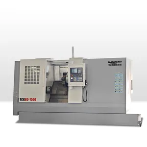 Hassas eğimli yatak CNC torna makinesi otomatik besleyici Torno CNC Fanuc makineleri endüstriyel Metal CNC torna TCK63-1500