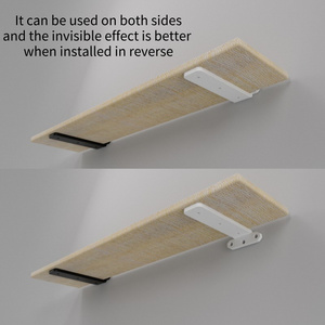 Nổi Kệ phần cứng kit, thép cán nguội khung hiện đại trong màu đen/trắng, vô hình <span class=keywords><strong>Wall</strong></span> <span class=keywords><strong>Mount</strong></span> cho Diy - Product Image 4