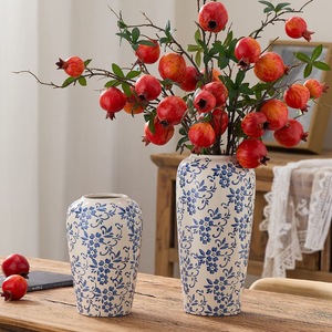 Vase de table en céramique <span class=keywords><strong>bleu</strong></span> et blanc Art Déco, nouvelle collection, pot de fleurs hydratant, décoration pour salon et entrée - Product Image 3