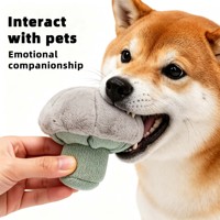 Jouet en peluche pour animaux de compagnie en forme de champignon, doux, résistant aux morsures, jouet interactif pour chien et chat, jouet en peluche en forme de légume
