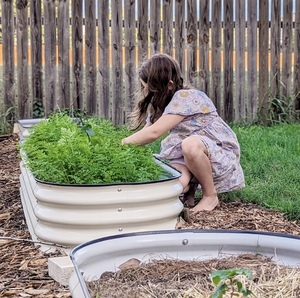 <span class=keywords><strong>Kit</strong></span> de grand lit de jardin en métal Land Guard Boîtes à fleurs galvanisées émaillées Légumes d'extérieur Lit de jardin surélevé ovale de style campagnard - Product Image 4