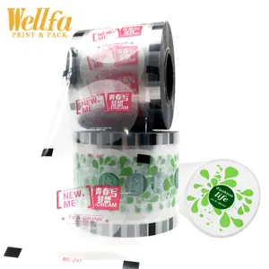 Factory Custom Logo Flexible Clear PP PET PE Jelly Cup Packaging Soft Roll Laminated Coffee Bubble Tea Sealing Film Plastic Film
