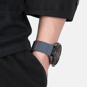 <span class=keywords><strong>Bracelet</strong></span> de <span class=keywords><strong>montre</strong></span> magnétique en silicone 22mm pour Samsung <span class=keywords><strong>Garmin</strong></span> Smart Watch <span class=keywords><strong>Bracelet</strong></span> de remplacement sport souple et élastique réglable pour hommes femmes - Product Image 4