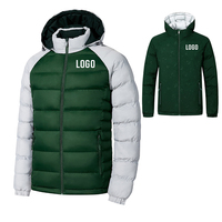Nouvelle arrivée, veste rembourrée en coton réversible pour homme, veste à capuche matelassée pour homme, logo personnalisé, veste d'hiver matelassée, veste chaude pour homme