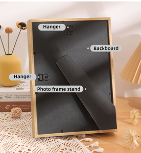 Tùy chỉnh kích thước 3cm & 5cm Gỗ Sâu khung ảnh DIY 4x6 6x8 A4 hình ảnh khung 3D bóng mẫu vật sáng tạo khô hoa hộp hiển thị - Product Image 6