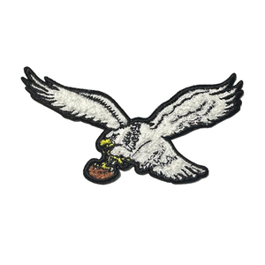 Philadelphia Chenille màu xanh lá cây trắng sắt EAGLE các bản vá lỗi thêu bông Twill sắt-on cho đội bóng đá mỹ Áo - Product Image 2