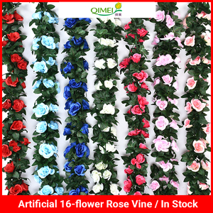 Flores artificiales Seda <span class=keywords><strong>Rosa</strong></span> Vides Plantas verdes Puerta Cabeza Boda Decoraciones para el hogar Decoraciones para el techo - Product Image 4
