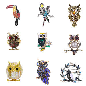 2024 Women's <strong>Owl</strong> Bird Rhinestone Brooches and Pins Alloy <strong>Jewelry</strong> with Plating Technology for Weddings and Engagements - Product Image 3