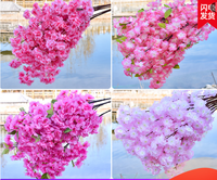 Pohon Ceri Plum Bunga Persik Dekoratif Bunga Pernikahan Tanaman Thanksgiving Berbagai Jenis Sutra Buatan Sakura