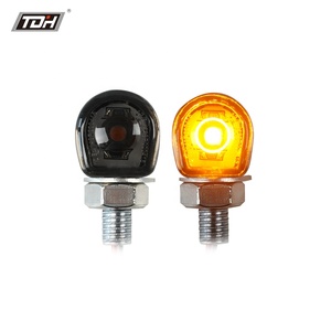 Lampu Sein Sepeda Motor Mini Paduan Seng 1.24W 12V IP65 Tahan Air Baut M8 Indikator LED Universal Skuter Cocok Universal - Product Image 1