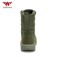 Bottes tactiques en cuir Yakeda pour hommes et femmes, chaussures d'entraînement montantes pour le désert, noires et vertes, pour la sécurité