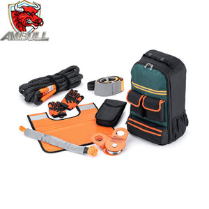 Kit de récupération robuste de haute qualité Ambull Factory en gros avec sangle de remorquage, sangle de récupération, anneau en D et sac de rangement - Product Image 3