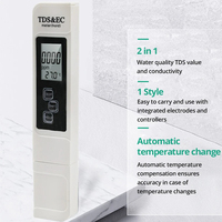 Testeur d'eau numérique TDS portable blanc TDS-01 haute précision 0.1-9999 plage de conductivité eau du robinet purifiée domestique