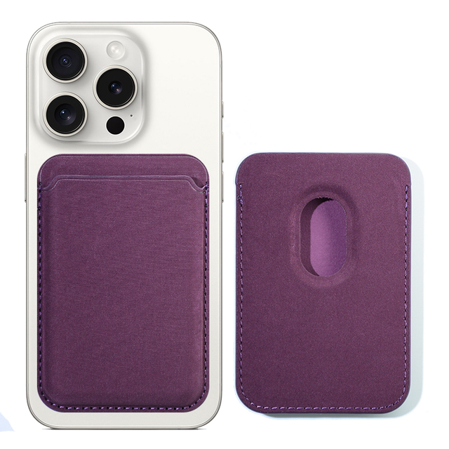 DL New Custom logo OEM/ODM Magnetic Wallet Wireless Charging Compatible for iPhone 15 Pro Max Card Holder with Magsafe