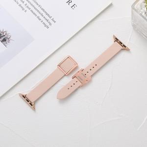 Bracelet de montre en cuir magnétique pour Apple Watch Series 10 9 42mm 46mm 41mm 45mm, bracelet en cuir souple avec fermoir métallique, ceinture de montre - Product Image 4