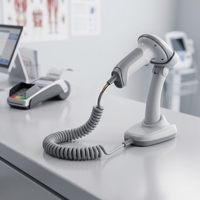 Câble de commande spiralé en TPU haute flexibilité, 6 ou 8 conducteurs, pour système de contrôle médical et scanner portable