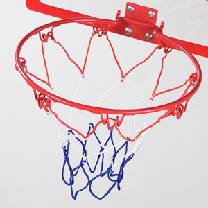 Aro de Baloncesto Montado en Pared con Borde Rojo y Red para Niños, Juego Interior y Exterior de 8 a 13 Años, Tablero Transparente - Product Image 1