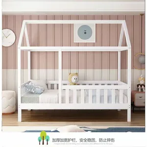Pour enfants chambre meubles maison enfants avec toboggan école bois Montessori lits en bois enfant en bas âge 10 ensembles lit Babi