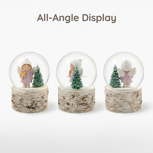 Mini Globo di <span class=keywords><strong>Neve</strong></span> Natalizio con <span class=keywords><strong>Angelo</strong></span> e Base in Resina di Betulla Decorazione Festiva Perfetta con Globo di <span class=keywords><strong>Neve</strong></span>, Regali per le Feste, Gadget per Bambini OEM/ODM - Product Image 5