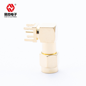 RF đồng trục bốn chân mạ vàng kết nối đồng thau cho <span class=keywords><strong>SMA</strong></span> nam góc bên phải cho PCB với một pin Trở kháng 50ohm cho <span class=keywords><strong>SMA</strong></span> cắm - Product Image 3