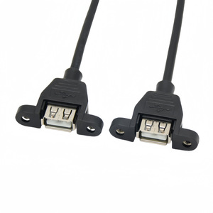 Usb Female To Female Extension Cable 2 Ports Tin Plated <b>Copper</b> With Lug <b>Screw</b> Holes - Product Image 4