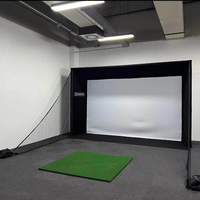 Structure de cage pour simulateur de golf sur mesure avec écran de frappe et cabinet de projection pour simulateur domestique