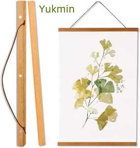 Cadre magnétique pour affiches Yukmin, bois <span class=keywords><strong>de</strong></span> teck pour affiches, impressions, photos, photos, cartes, rouleaux et toile - Product Image 1