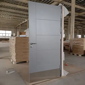 Vendita calda della porta su ordinazione di legno della pittura di colore grigio di progettazione europea su Alibaba