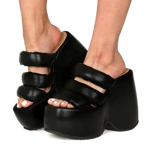 Scarpe da esterno da <span class=keywords><strong>donna</strong></span> con zeppa tacco alto <span class=keywords><strong>sandali</strong></span> moderni tinta unita Open Toe Platform Heels Custom Made Size <span class=keywords><strong>43</strong></span> - Product Image 5