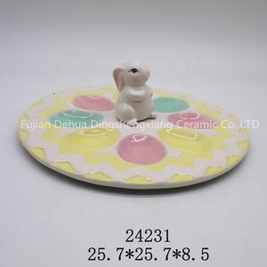 Article de <span class=keywords><strong>cuisine</strong></span> lapin en céramique peint à <span class=keywords><strong>la</strong></span> main pour <span class=keywords><strong>la</strong></span> décoration de Pâques - Product Image 6