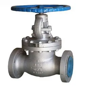 DIN cast carbon steel hand wheel flanged connection globe valve