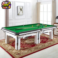 Table de billard 9/10 pieds pour divertissement à domicile, tissu résistant à l'usure, montage facile, table de jeu d'intérieur pour loisirs familiaux