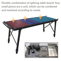 Table pliante multifonctionnelle extensible portable Feistel personnalisable à 4 unités IGT pour le camping en plein air