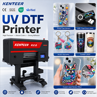 Printer UV DTF Kenteer A3 30cm Roll All in One Roll to Roll dengan Laminator untuk Mesin Pencetak Stiker Label Kristal UV