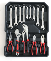187 pièces ensemble d'outils ménagers de réparation automatique boîte à outils boîte à outils dans un boîtier de chariot en aluminium
