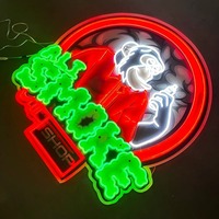 Enseignes au néon en acrylique avec logo personnalisé impression UV Enseignes au néon pour cigarettes Lampes pour fumeurs Décoration d'art mural