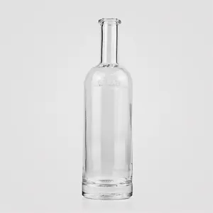 round shape 375ml 500ml 700ml 750ml vodka glass super glass bottle