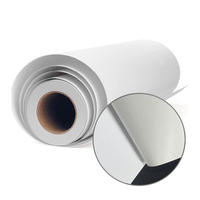 Autocollant en vinyle pour voiture transparent blanc brillant PVC, encre éco-solvant, rouleau d'impression jet d'encre, autocollant adhésif en vinyle, rouleaux de vinyle auto-adhésif