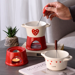 Olla de Porcelana Creativa con Doble Asa para Calentar Sopa, Chocolate y Queso, Apta para Lavavajillas y Microondas - Product Image 2