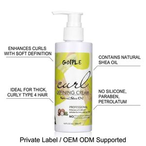 Crème Coiffante Définition Boucles à l'Huile de Karité <span class=keywords><strong>pour</strong></span> <span class=keywords><strong>Cheveux</strong></span> Épais et <span class=keywords><strong>Bouclés</strong></span> 4C, Fixation Forte Anti-Frisottis, Crème Coiffante Marque Privée, Lotion Capillaire en Gros - Product Image 1
