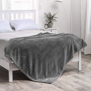 Couverture en flanelle moderne Super douce et chaude 3D 100% Polyester Plaid couleur unie pour la maison literie canapé-<span class=keywords><strong>lit</strong></span> jeter taille tricotée - Product Image 2