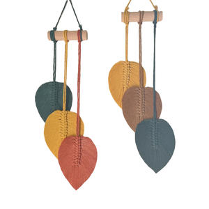 Y859 Tressé Coton Corde Feuilles Colorées En Forme De Coeur <span class=keywords><strong>Tapisserie</strong></span> <span class=keywords><strong>Murale</strong></span> Bohème Ins Style Décoration Ins Style Ornements - Product Image 5