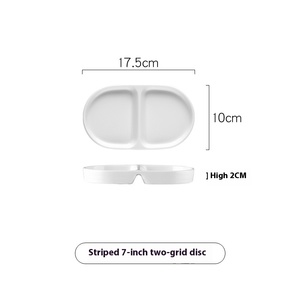 <span class=keywords><strong>Piatti</strong></span> in Ceramica di Qualità Ristorante con Scomparti, Vassoio Riutilizzabile per <span class=keywords><strong>Servizio</strong></span> Catering - Product Image 6